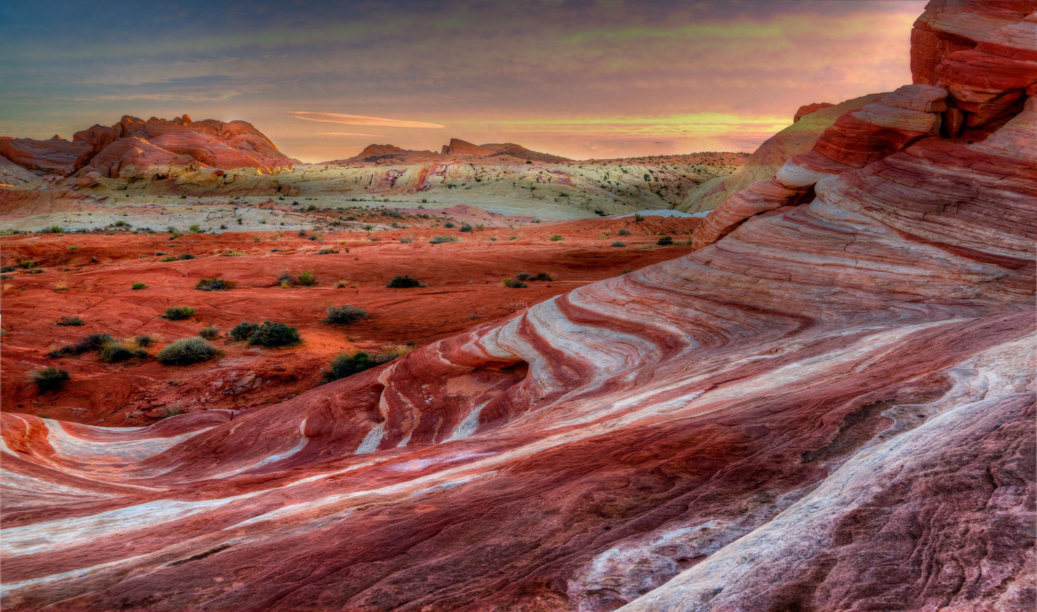 sunset valley of fire
